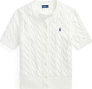 Polo Ralph Lauren Cable Knit Short Sleeve Cotton Cardigan