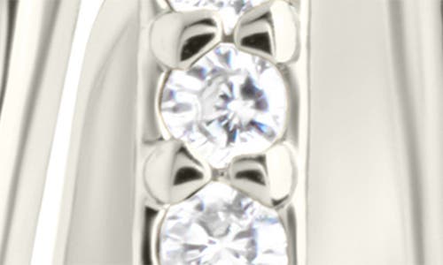 Sterling Forever Neve Micro Cubic Zirconia Hoop Earrings In Silver