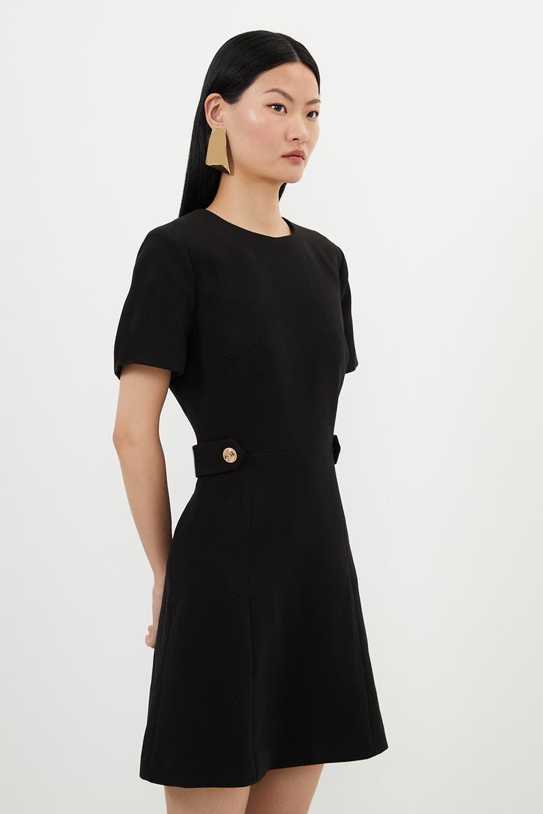 Tailored Mini Dress, Alternate, color, Black