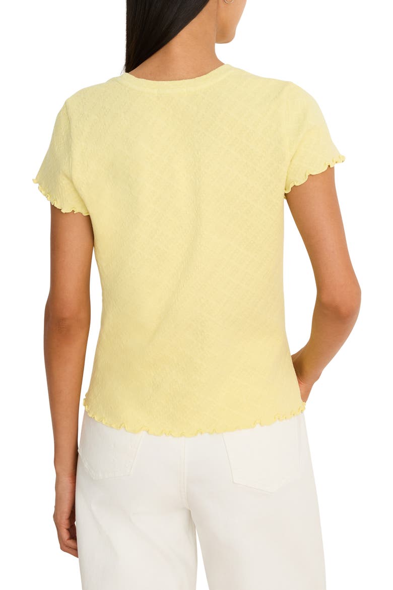 Geometric Lace T-Shirt, Alternate, color, CHAMOMILE