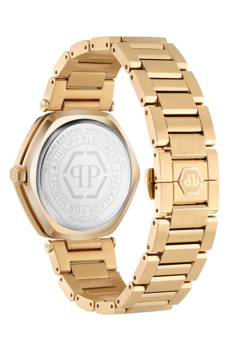 PHILIPP PLEIN The Hexagon Bracelet Watch, 38mm, Alternate, color, Ip Yellow Gold