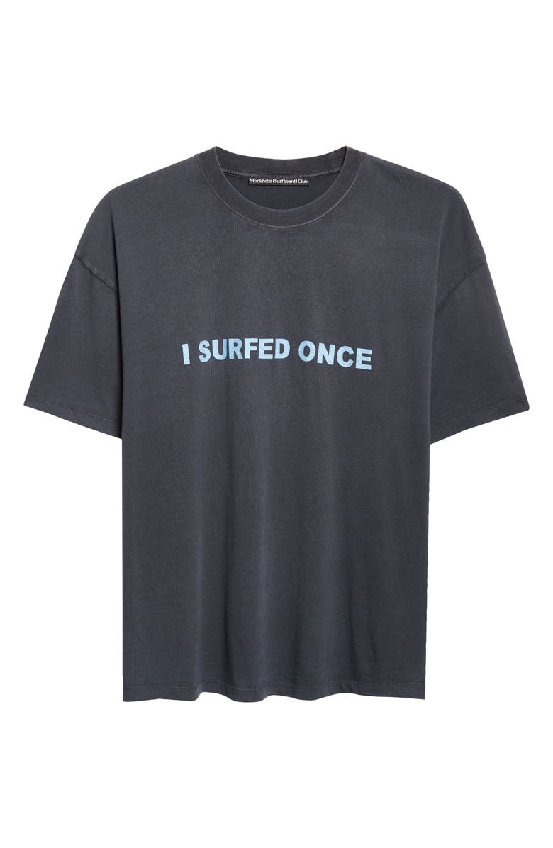 STOCKHOLM SURFBOARD CLUB Box Fit Perfect Organic Cotton Graphic T-Shirt, Alternate, color, Black