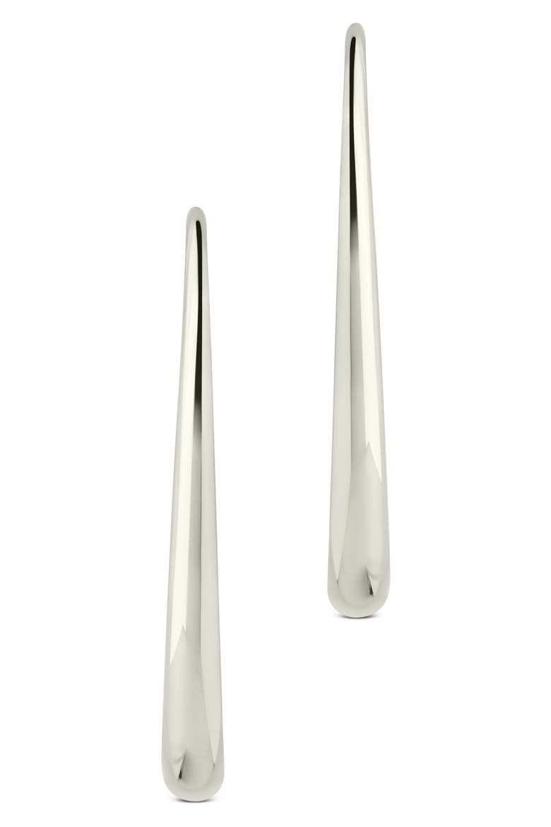 Rosabel Threader Hoop Earrings, Alternate, color, SILVER