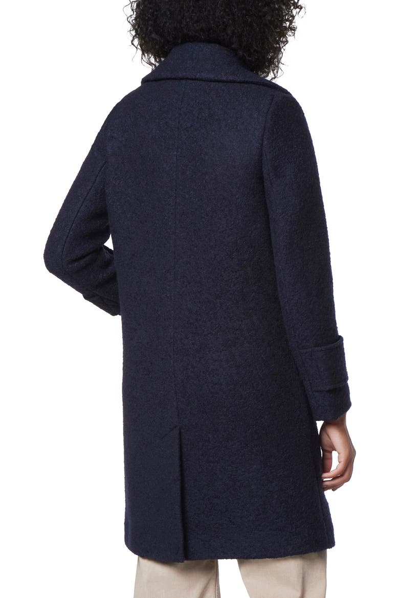 Regine Pressed Bouclé Wool Blend Coat, Alternate, color, INK