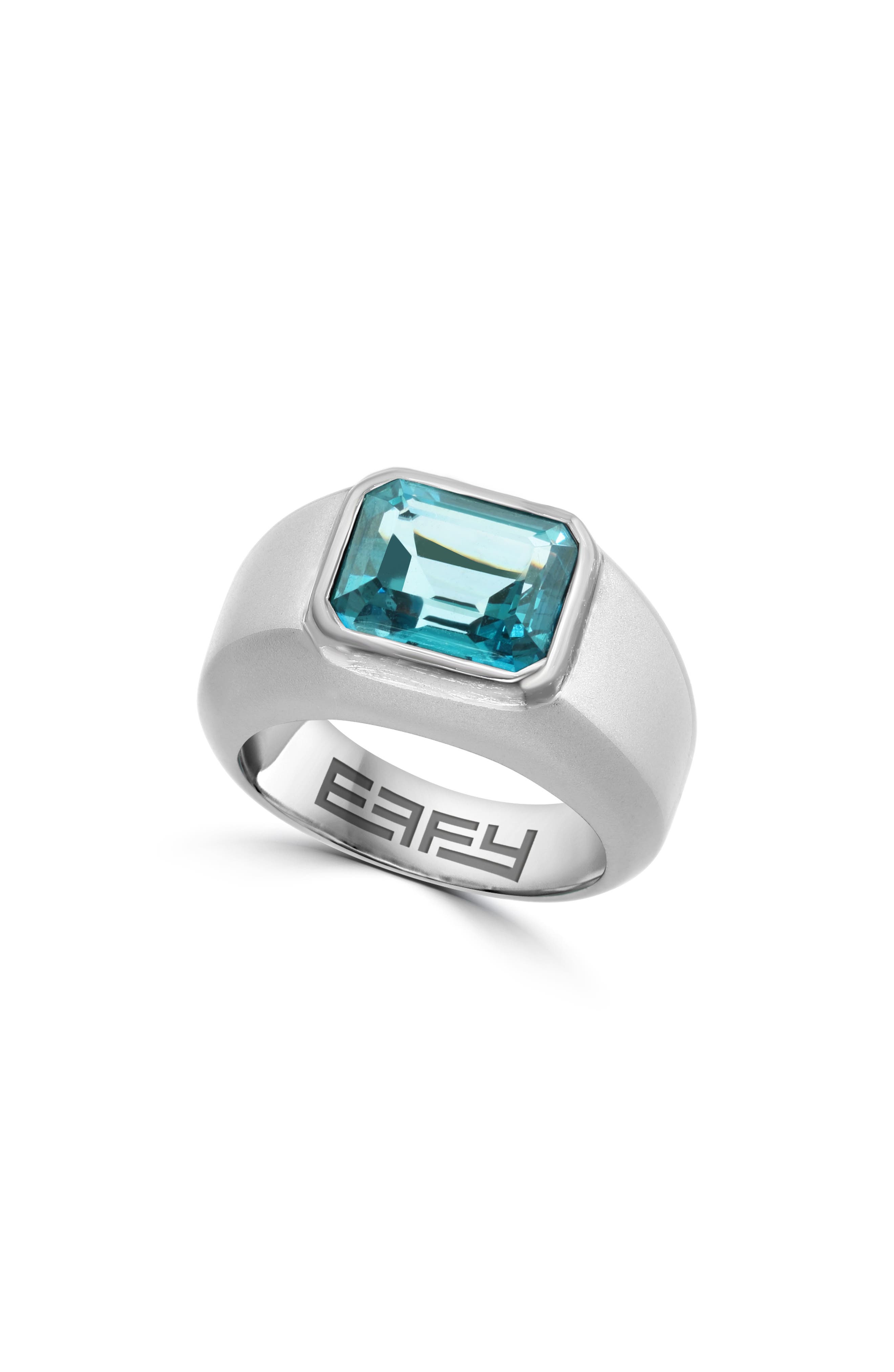 EFFY London Blue Topaz Signet Ring