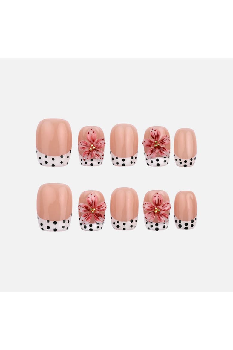 Bloom Polka Short - Nail Set, Main, color, Pink