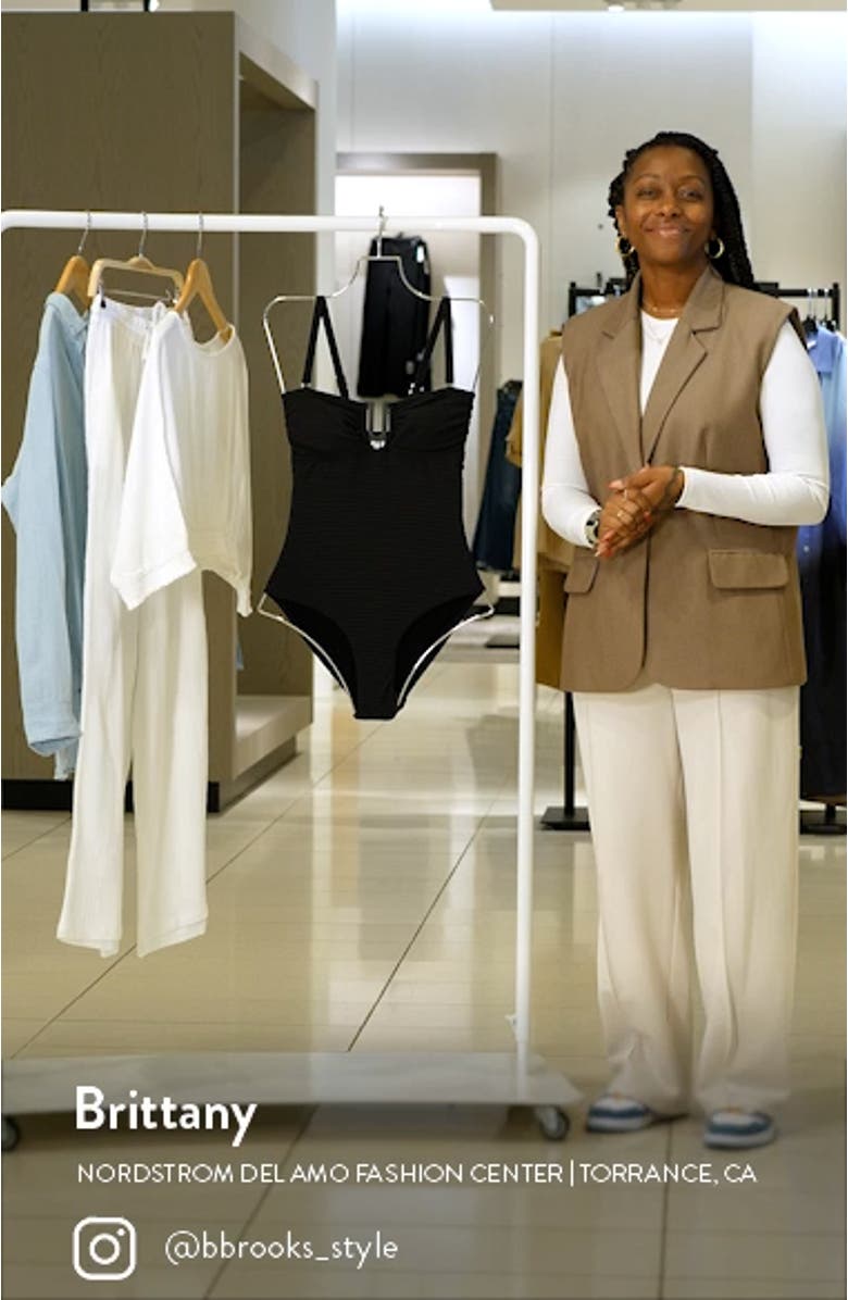 U-Bar Bandeau One-Piece Swimsuit, sales video thumbnail