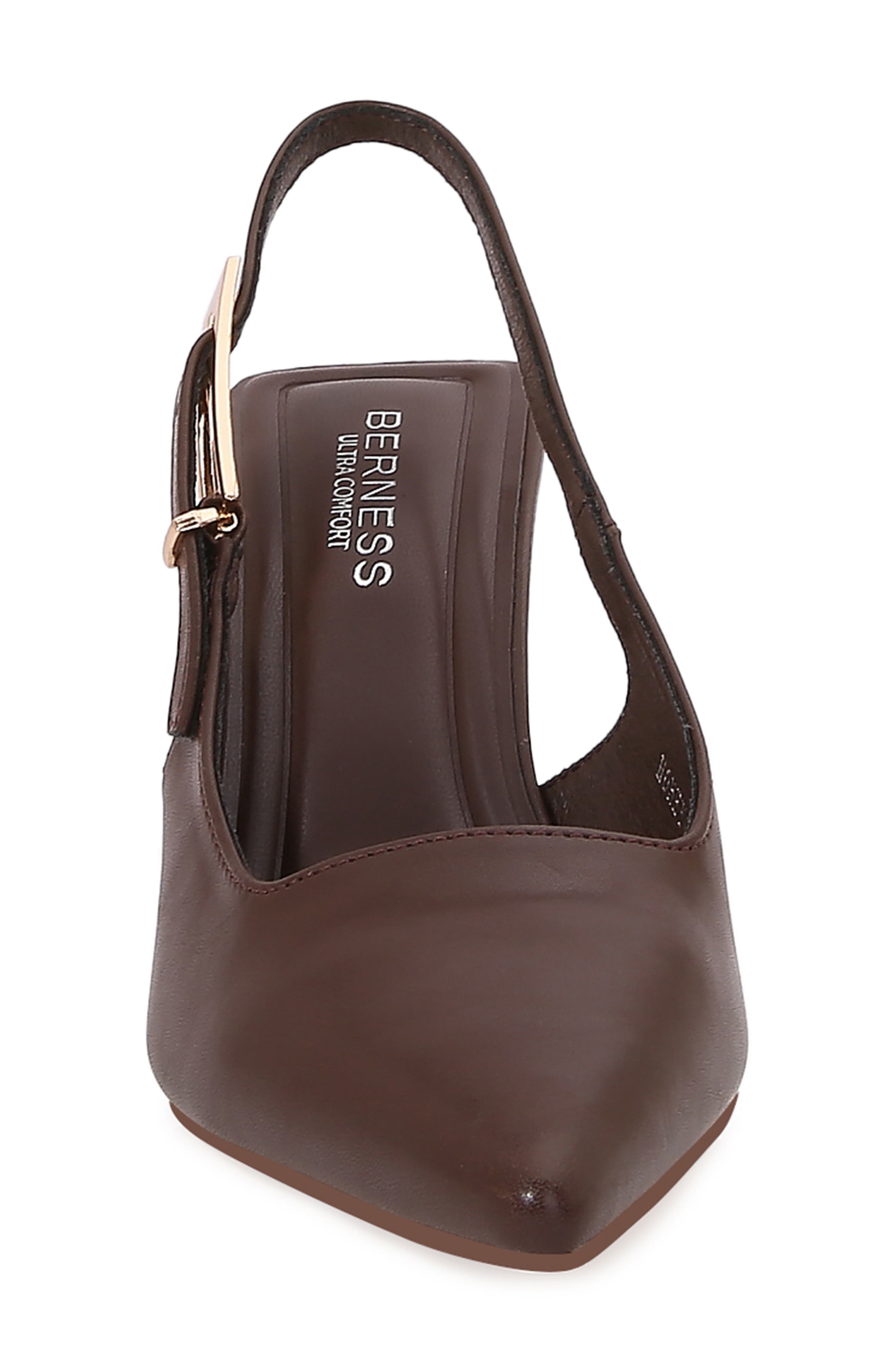 BERNESS Pointed Toe Slingback Pump, Alternate, color, Brown