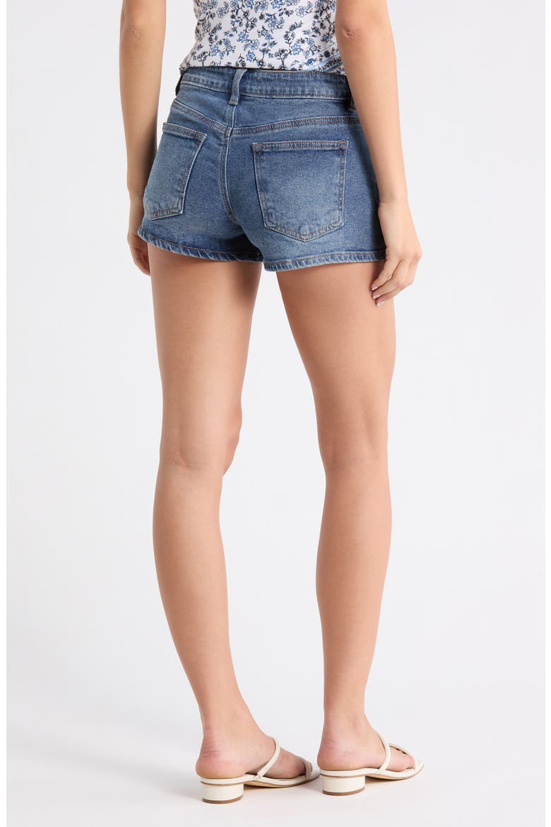 Low Rise Mini Denim Shorts, Alternate, color, DARK WASH
