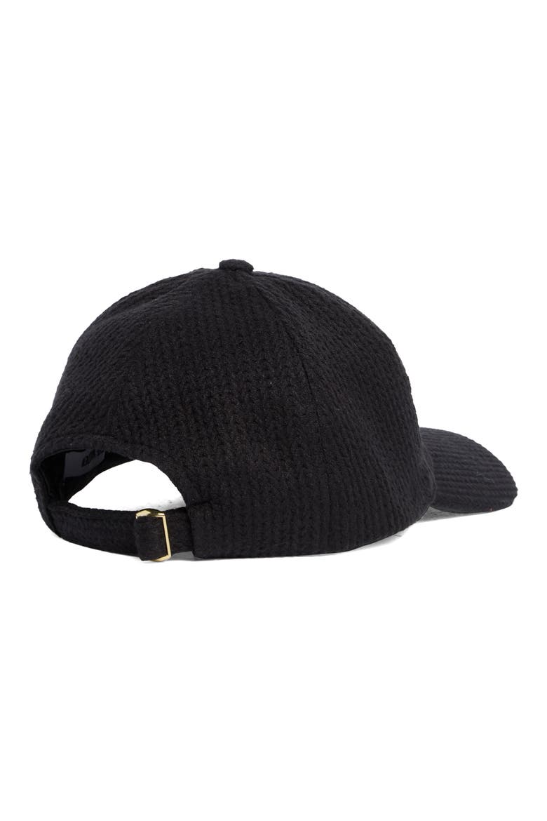 Knit Baseball Cap, Alternate, color, BLACK