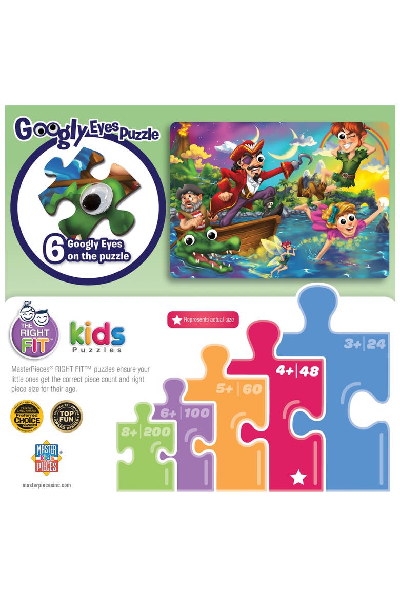 Googly Eyes Peter Pan 48 Piece Puzzle, Alternate, color, Multicolor