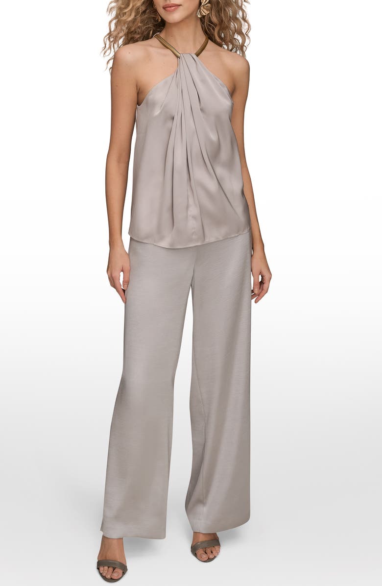 Donna Karan New York Twist Neck Halter Top, Alternate, color, Vapor