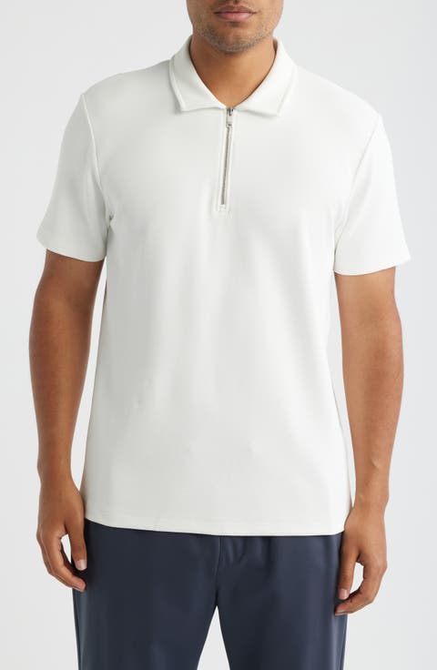 Forno Jacquard Half Zip Polo