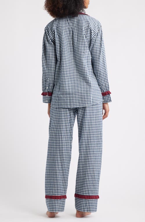 Damson Madder Antonia Gingham Organic Cotton Pajamas In Blue