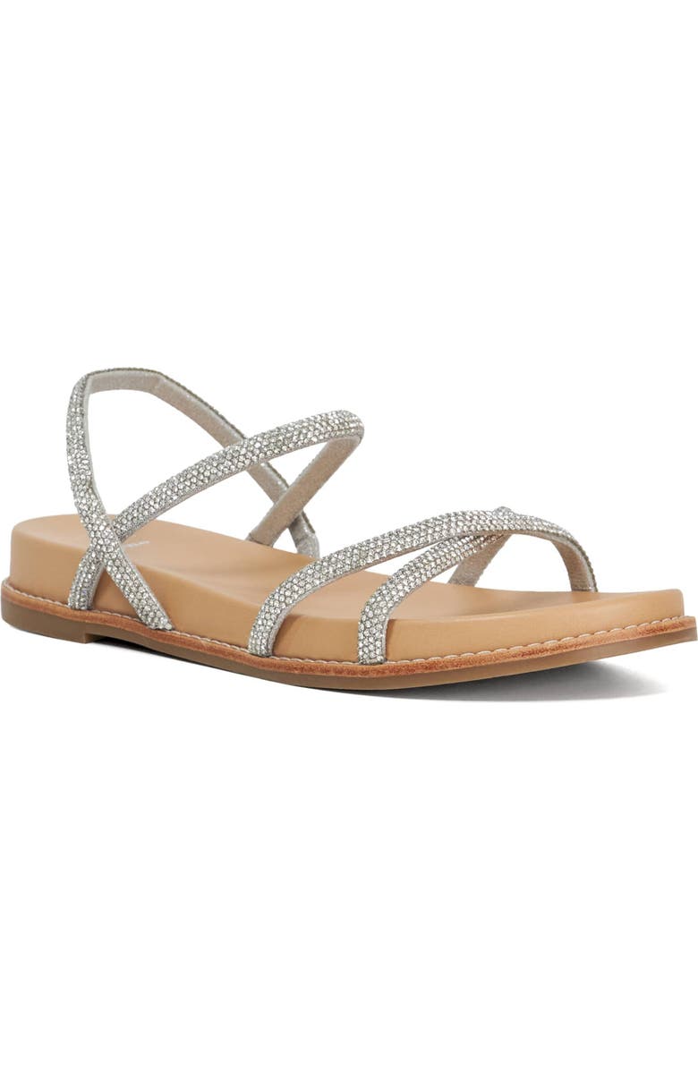 Dune London Levia Slingback Platform Sandal, Main, color, Silver