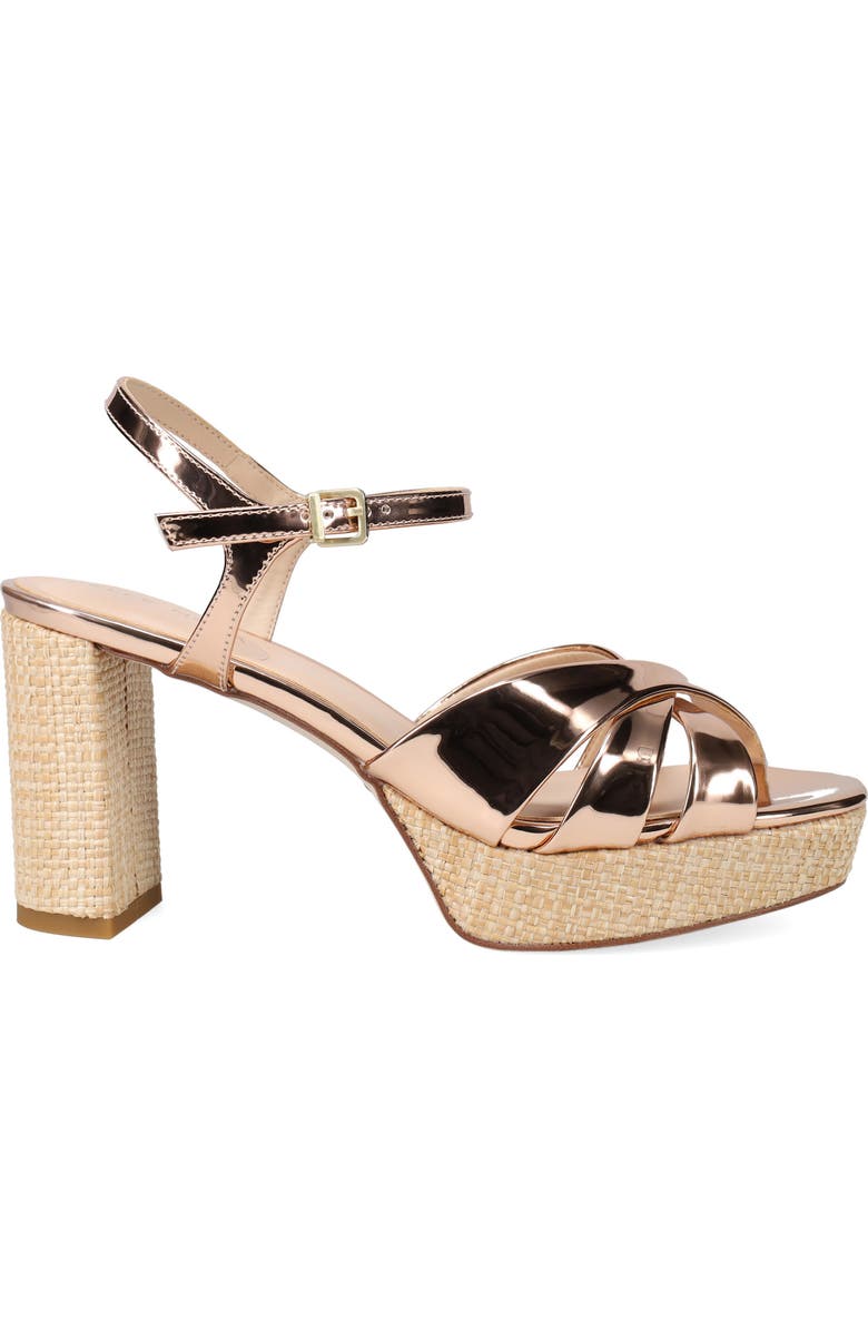 Pelle Moda Petina Ankle Strap Platform Sandal, Alternate, color, Light Gold