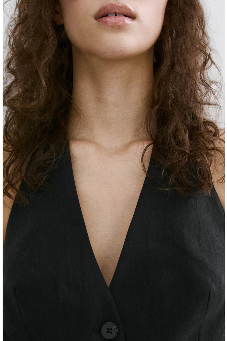 Halter Crop Vest, Alternate, color, BLACK