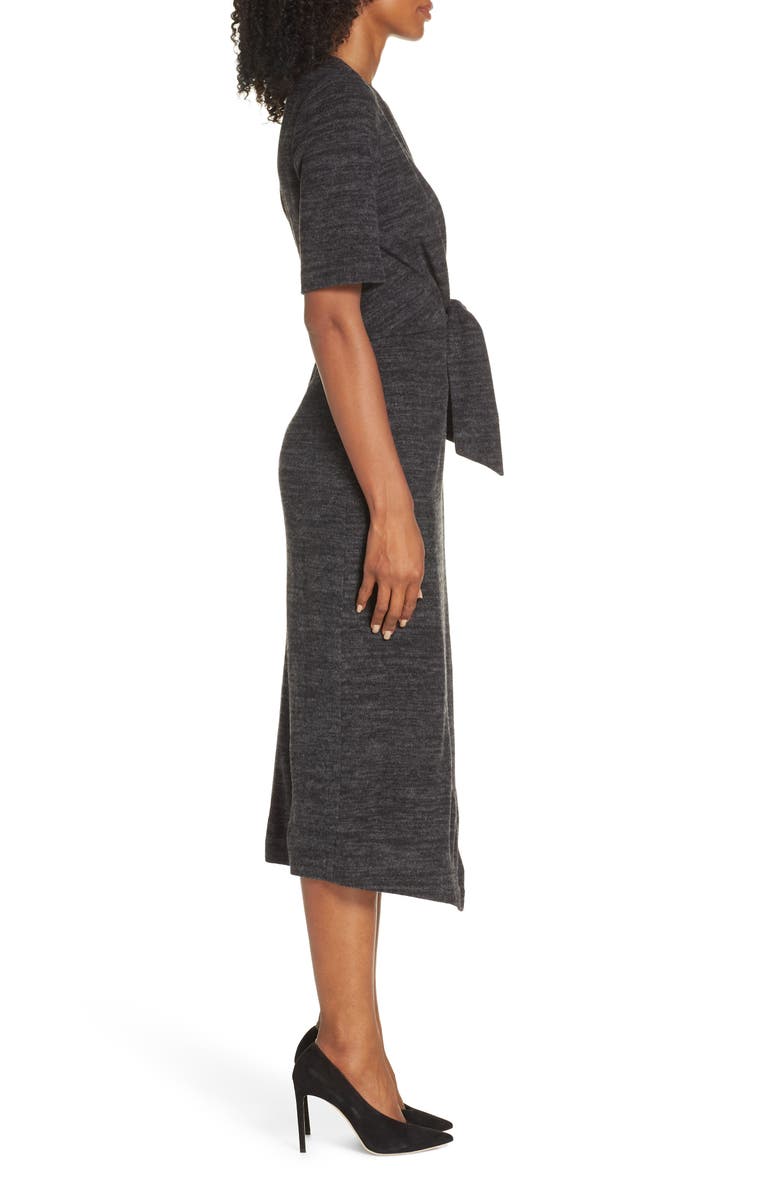 Maggy London Tie Front Midi Dress, Alternate, color, 