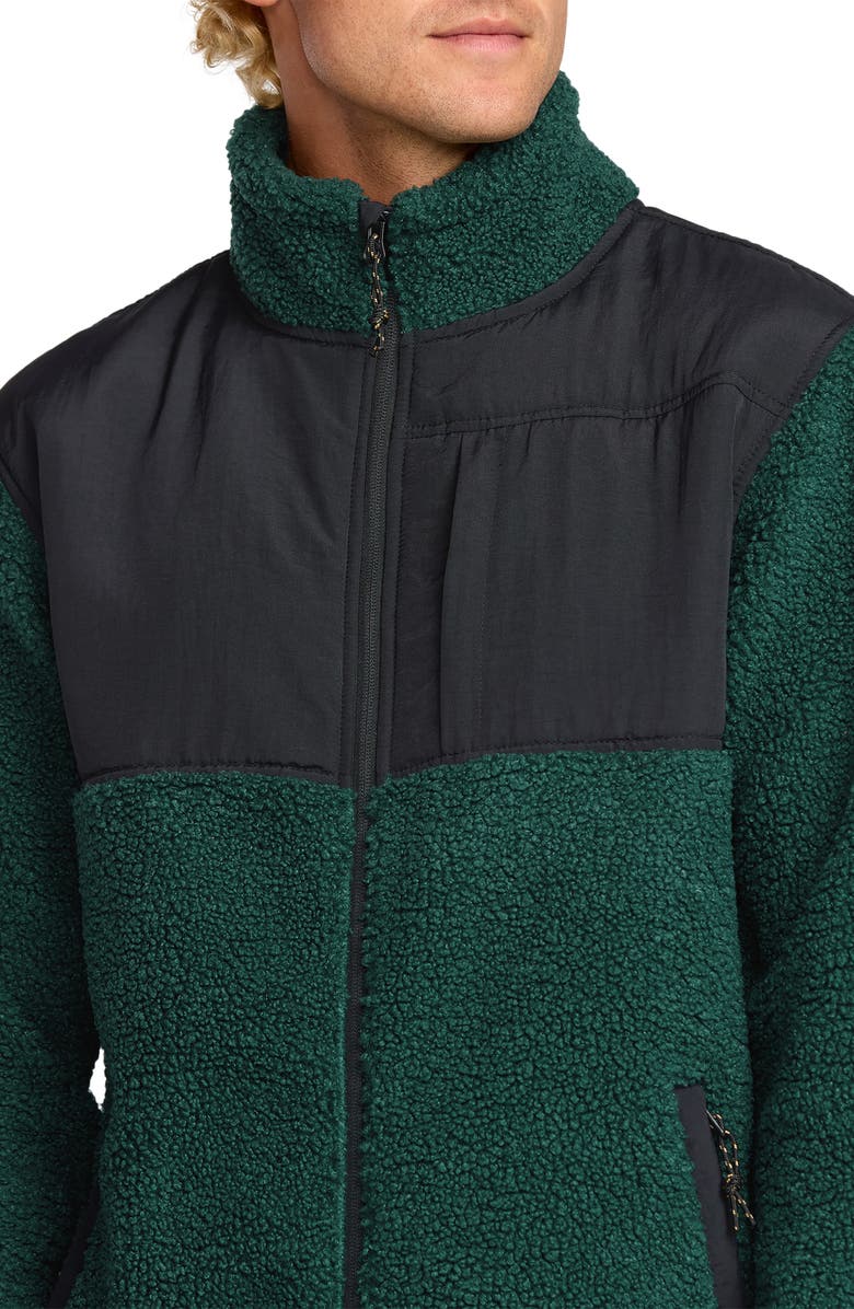 Billabong Boundary Summit Fleece Zip-Up Jacket, Alternate, color, Pine