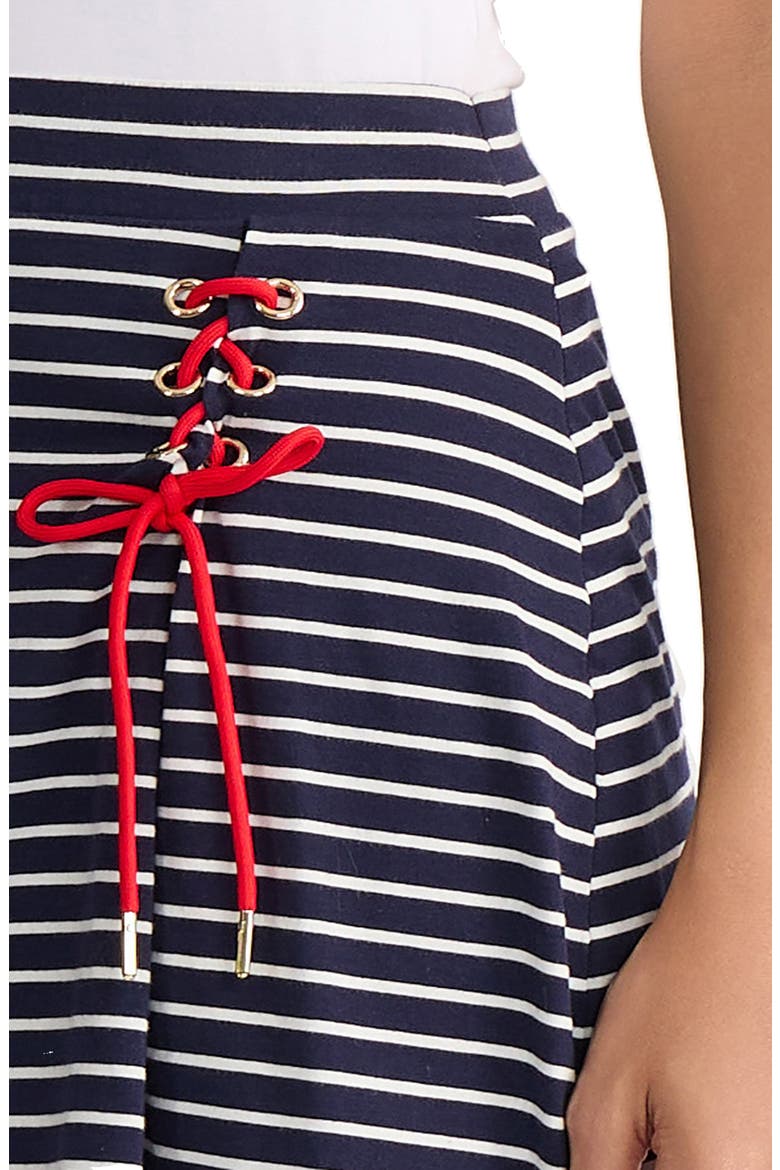 Stripe Skort, Alternate, color, PACIFIC NAVY/ NATURAL WHITE