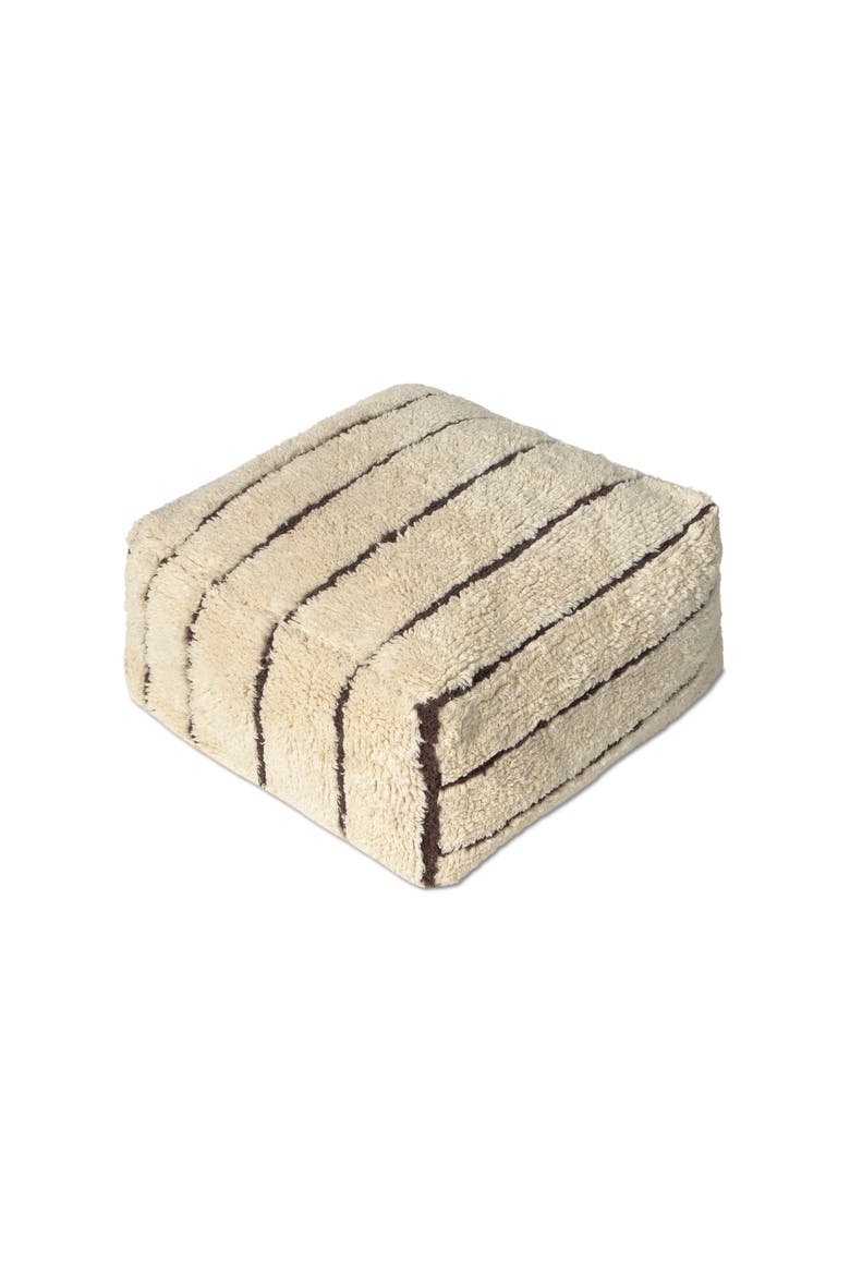 Pouf Lines, Alternate, color, Natural, Brown