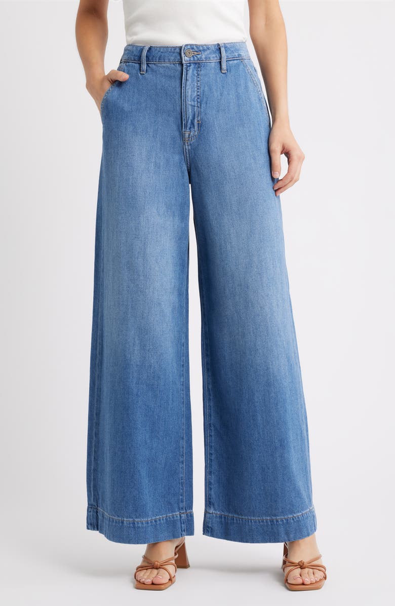 HIDDEN JEANS High Waist Super Wide Leg Jeans, Main, color, Medium Wash