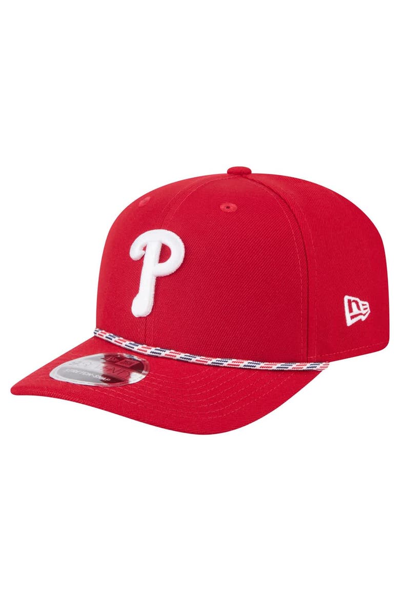 Men's New Era Red Philadelphia Phillies Multi-Rope 9SEVENTY Stretch-Snap Hat, Main, color, Red