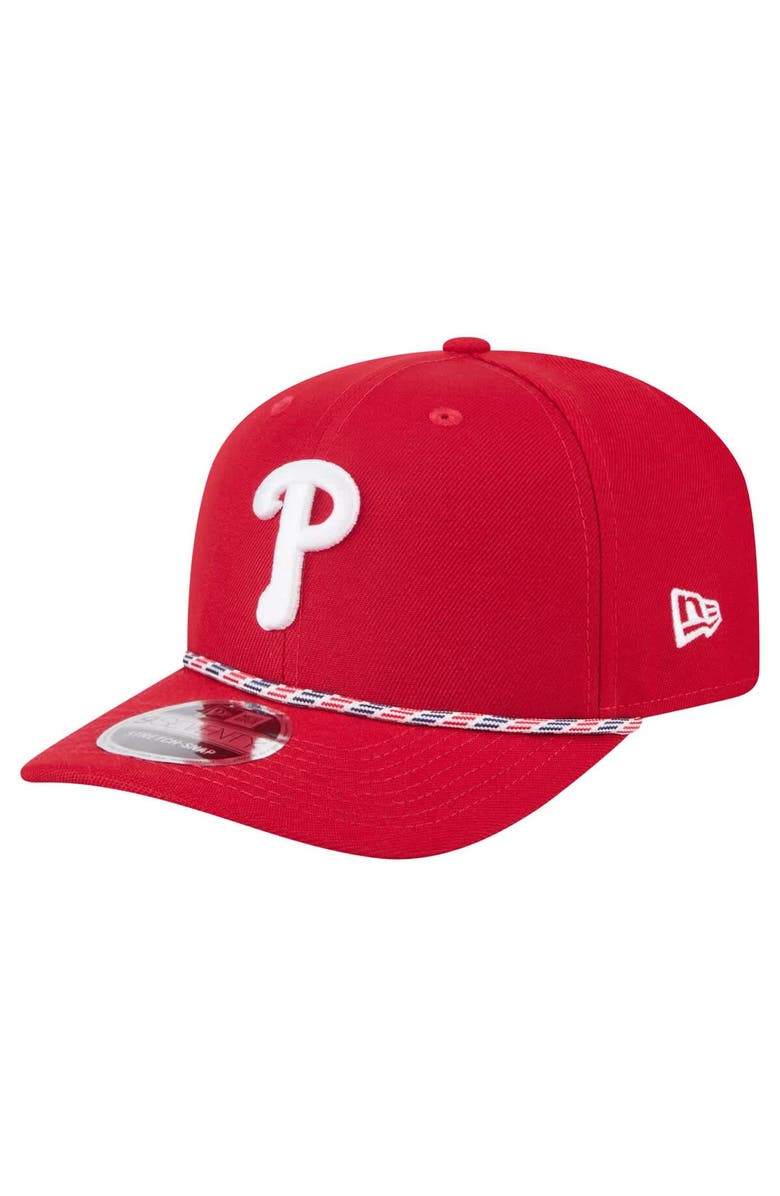 New Era Men's New Era Red Philadelphia Phillies Multi-Rope 9SEVENTY Stretch-Snap Hat, Main, color, Red