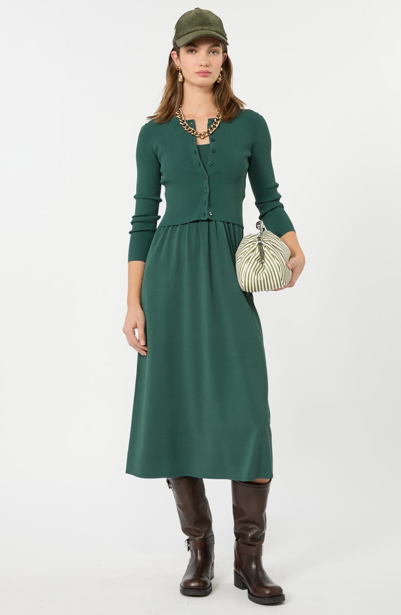 Weekend Max Mara Calibri Midi Dress, Alternate, color, Green