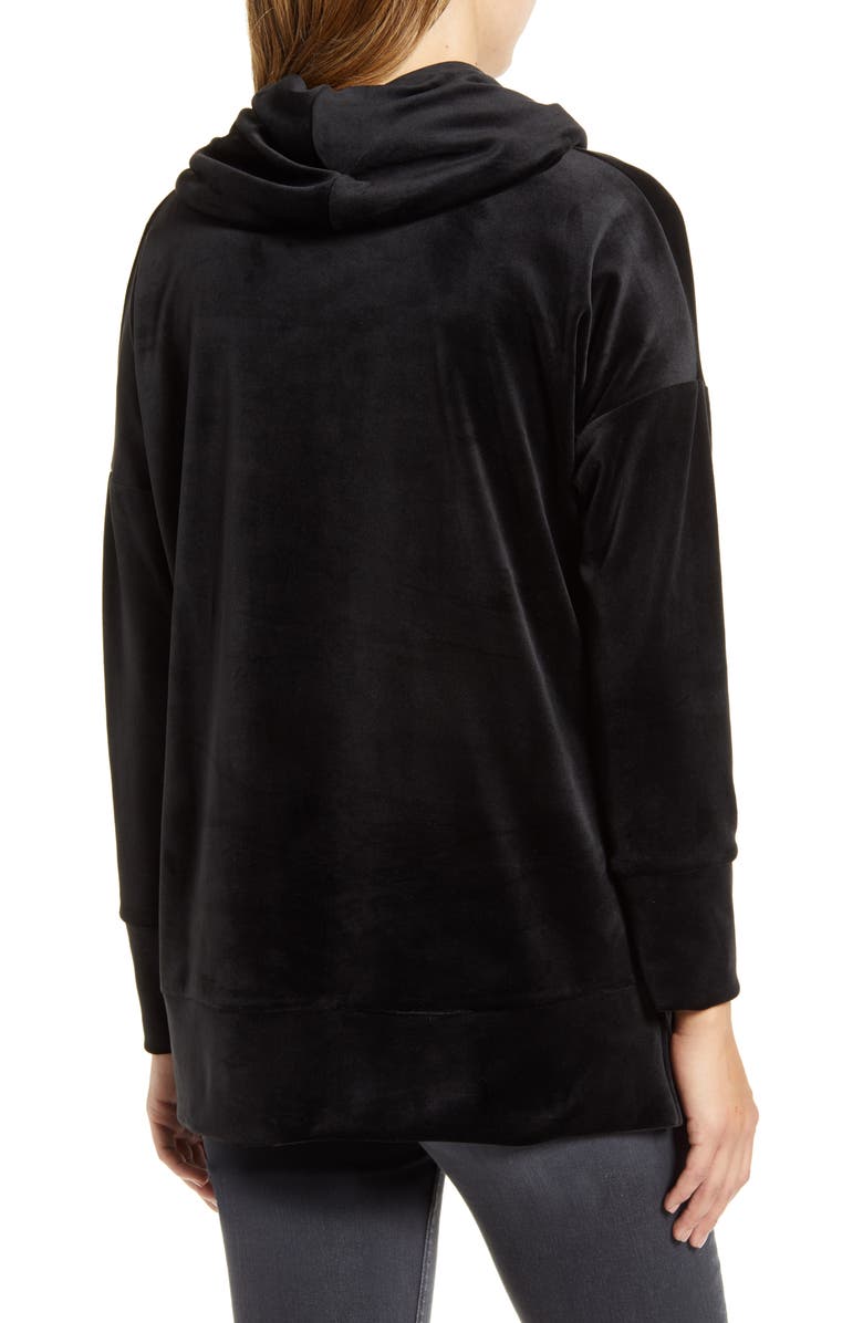 Loveappella Velvet Cowl Neck Tunic Top, Alternate, color, 