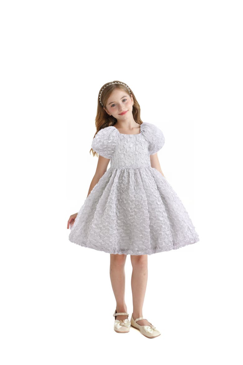 Textured Empire Dress, Main, color, Grey