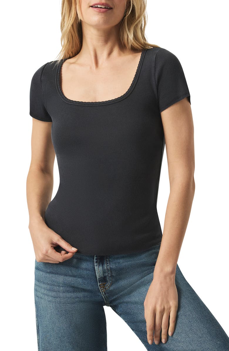 Splendid Posie Scoop Neck Ribbed T-Shirt, Main, color, 