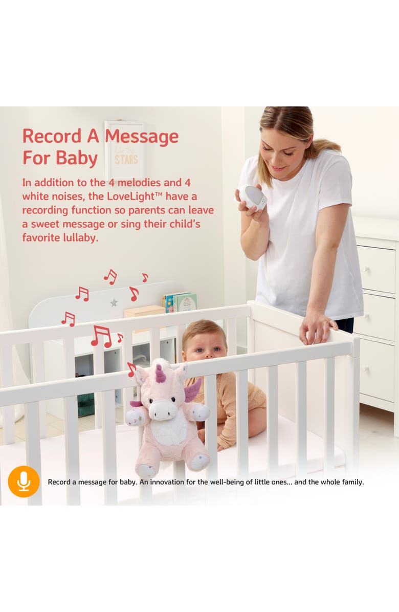 Cloud B Love Light Buddies - Rechargeable Plush Nightlight & Sound Soother for Baby Sleep, Alternate, color, Lily The Unicorn