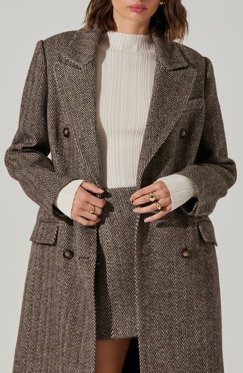 ASTR the Label Morana Longline Herringbone Coat, Alternate, color, 