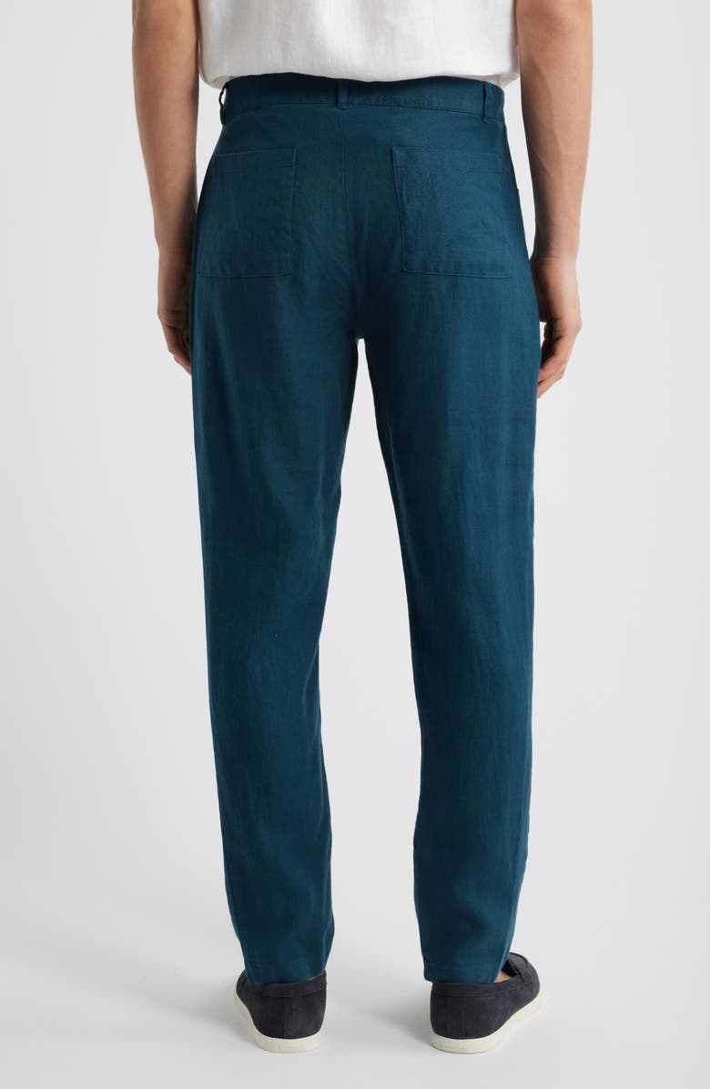 ALEX CRANE Cham Linen Straight Leg Pants, Alternate, color, Dusk