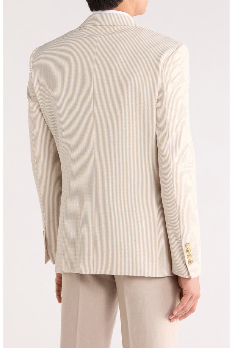 Seersucker Sport Coat, Alternate, color, TAN/WHITE