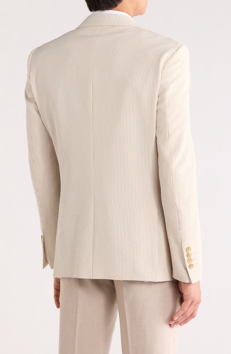 Scotch & Soda Seersucker Sport Coat, Alternate, color, Tan/White