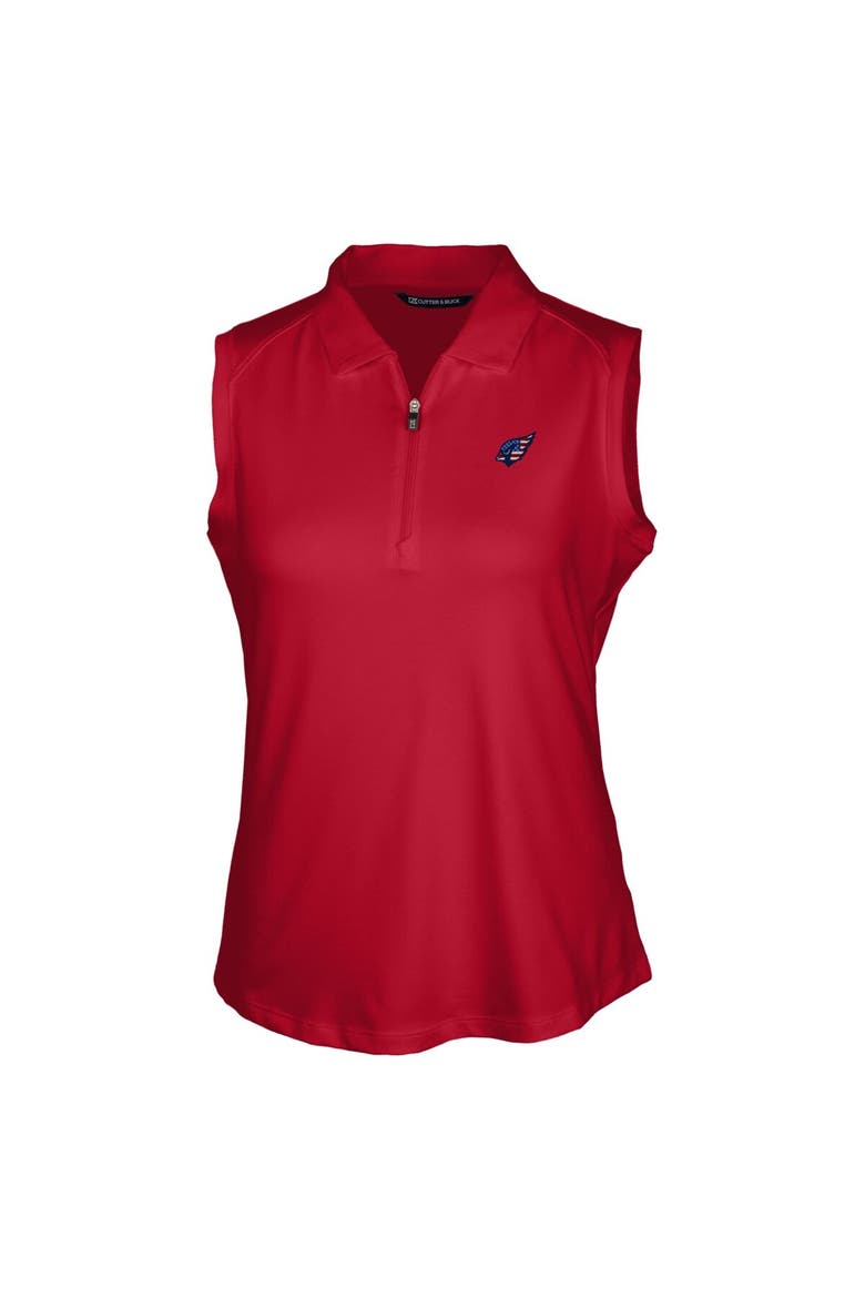 Women's Cutter & Buck Cardinal Arizona Cardinals Forge DryTec Stretch Sleeveless Polo, Alternate, color, Cardinal