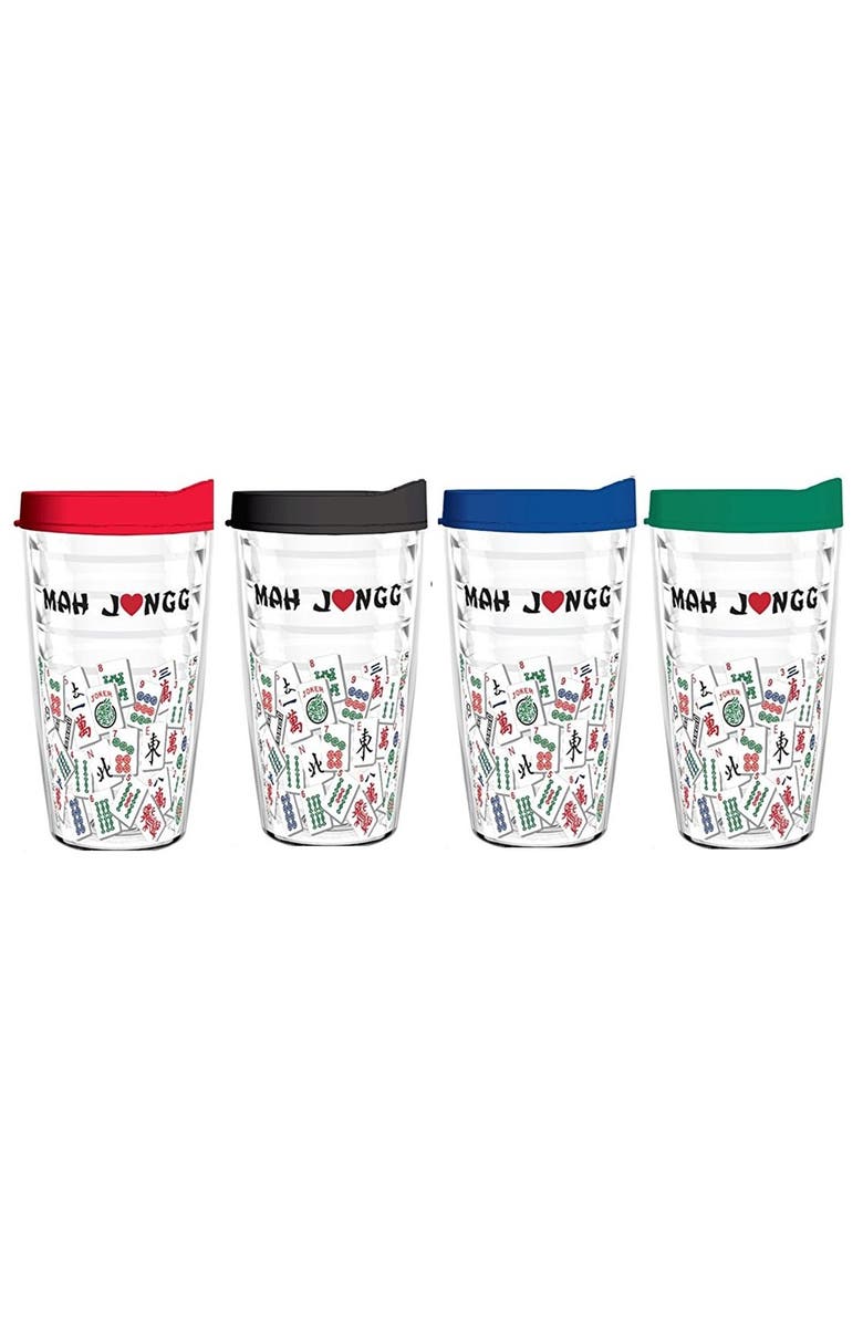 Mah Jongg Direct Mah Jongg Tumbler 16 oz Drinkware Set, Alternate, color, Multicolor