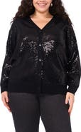 Vince Camuto Sequin Mixed Media Cardigan