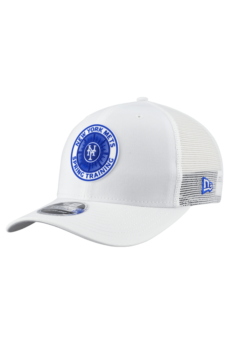 Men's New Era  White New York Mets 2026 Spring Training Fan Pack 9SEVENTY Adjustable Trucker Hat, Main, color, White