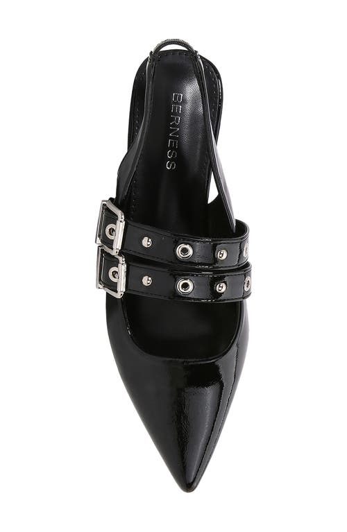 BERNESS BERNESS FABIOLA DOUBLE BUCKLE POINTED TOE SLINGBACK FLAT