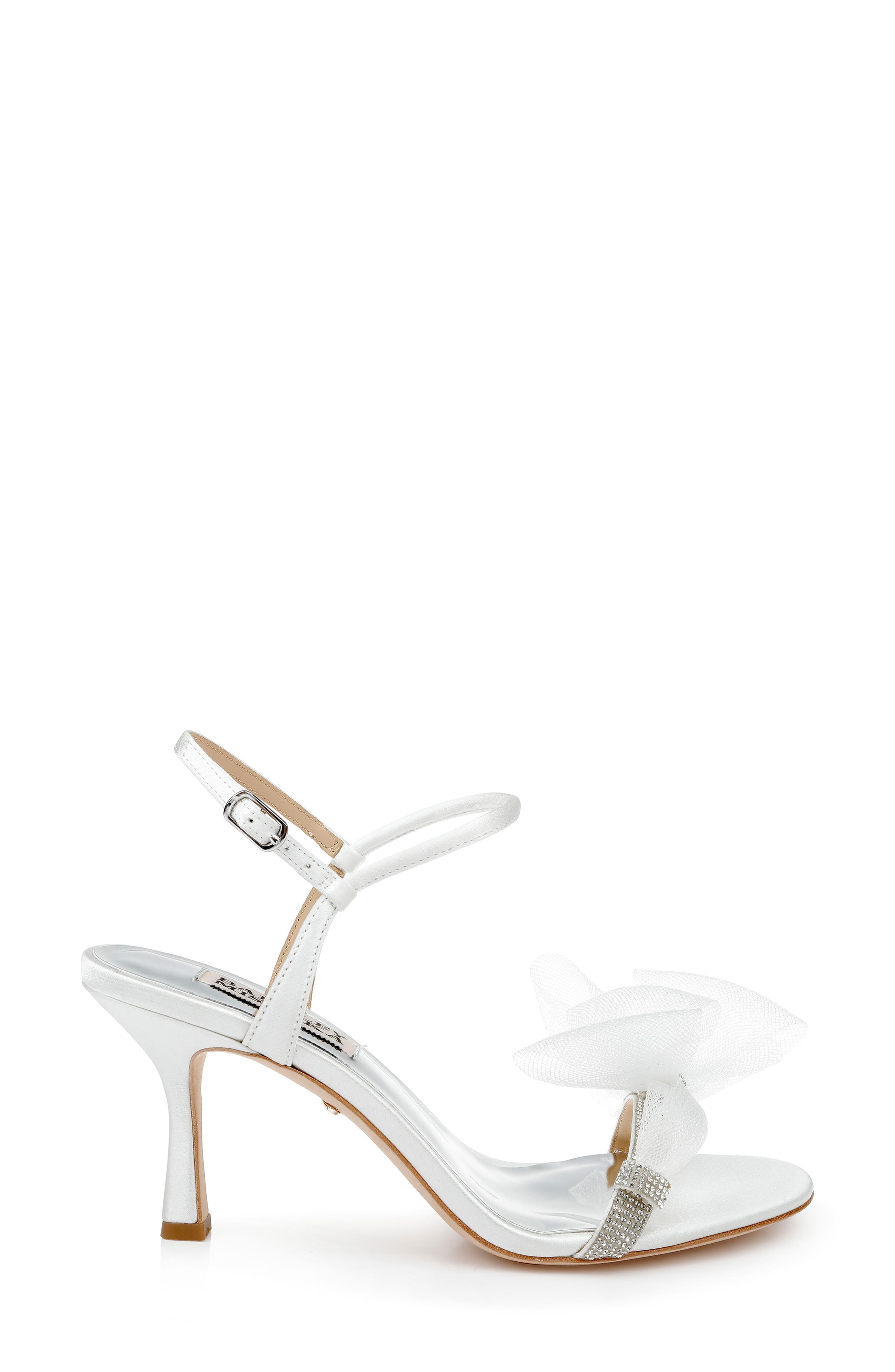 Janie Embellished Tulle Sandal, Alternate, color, SOFT WHITE SATIN