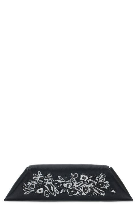 Diana Floral Leather Clutch