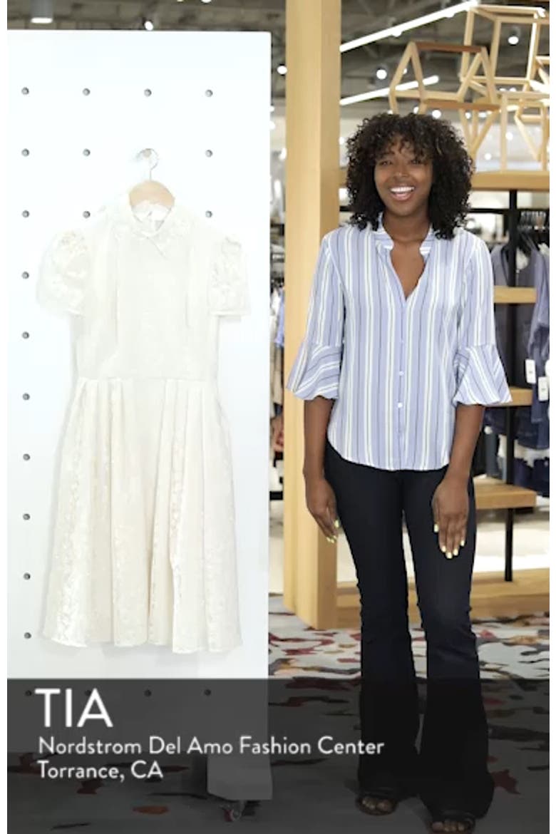 Amelia Embroidered Fit & Flare Dress video