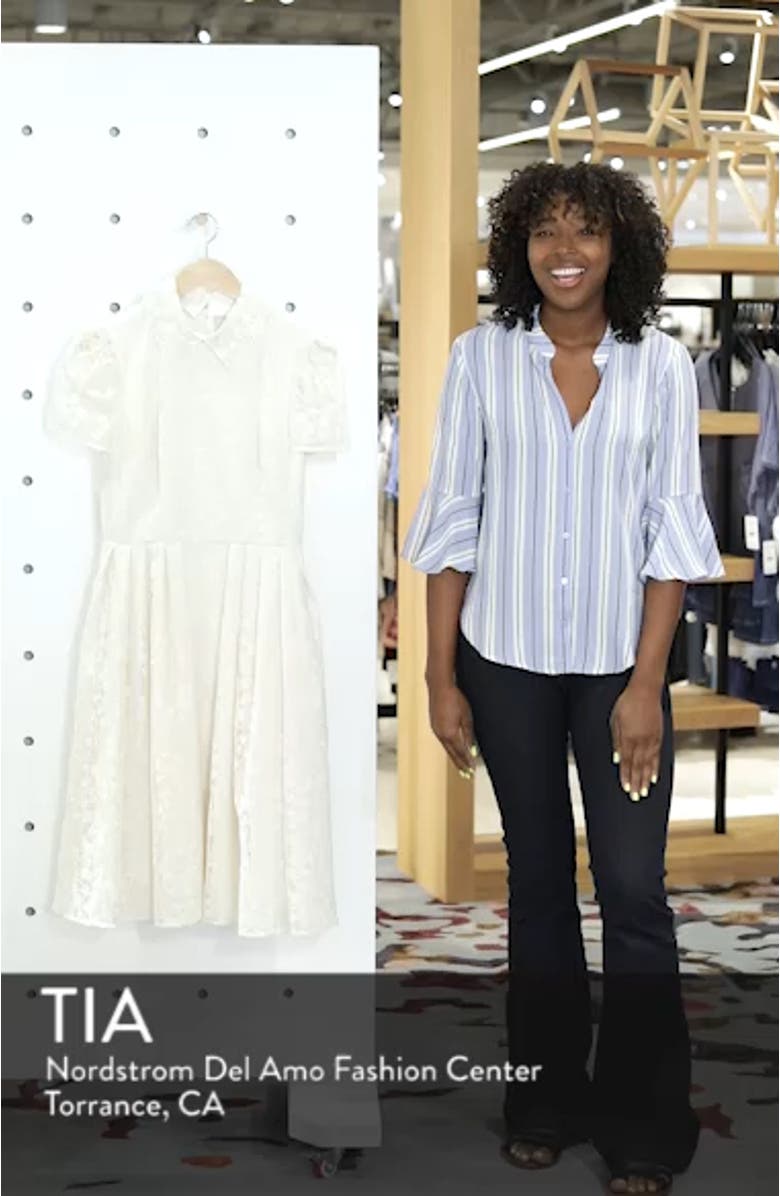 Amelia Embroidered Fit & Flare Dress, sales video thumbnail