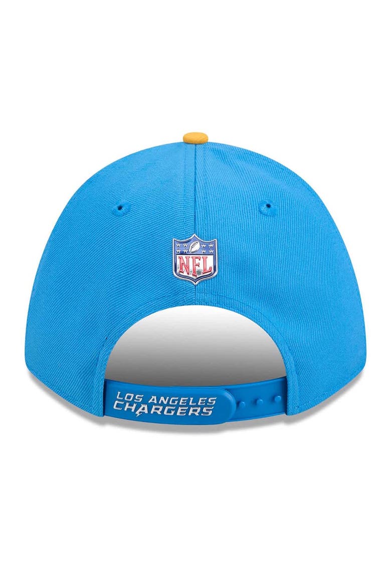 Men's New Era  Powder Blue/Gold Los Angeles Chargers 2026 NFL Draft 9FORTY M-Crown Adjustable Hat, Alternate, color, Powder Blue