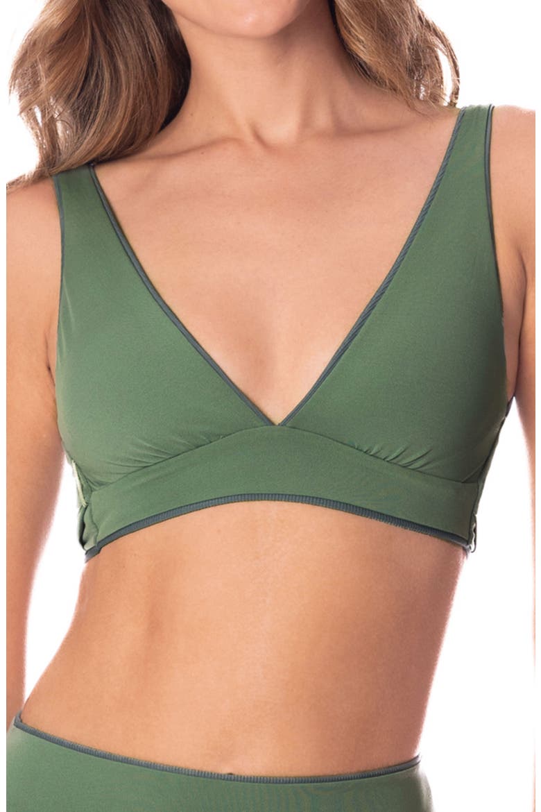 Eucalyptus Green Allure Multifit Reversible Bikini Top, Alternate, color, GREEN