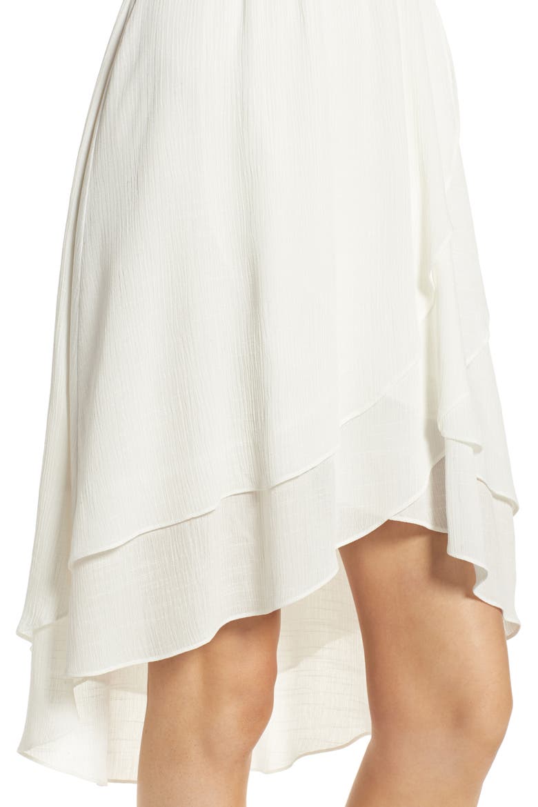 Ruffle Hem Dress, Alternate, color, IVORY