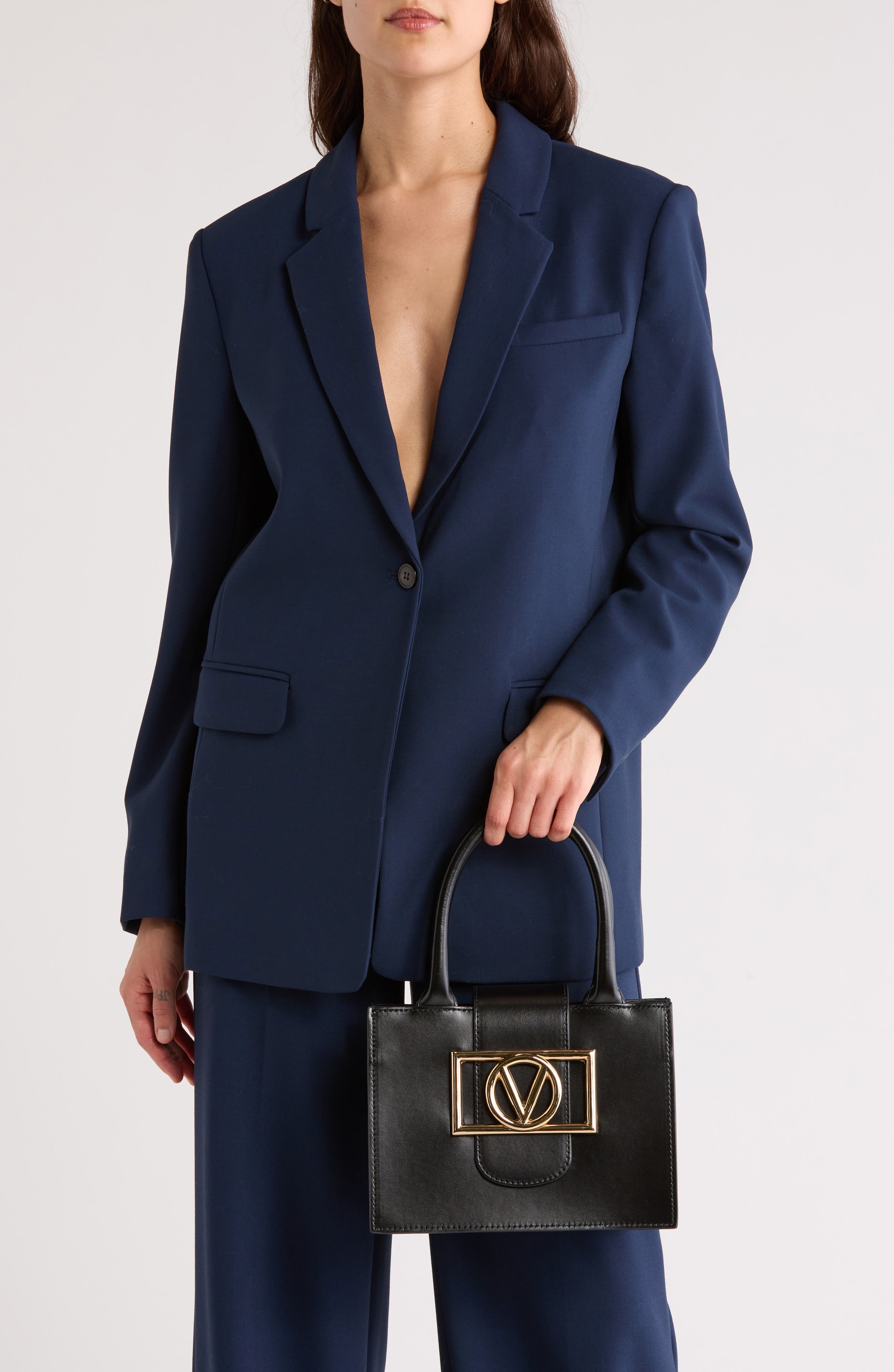 VALENTINO BY MARIO VALENTINO Aimee Super V Satchel, Alternate, color, 